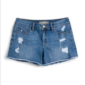 Just USA Willa Distressed Fray Hem Denim Short